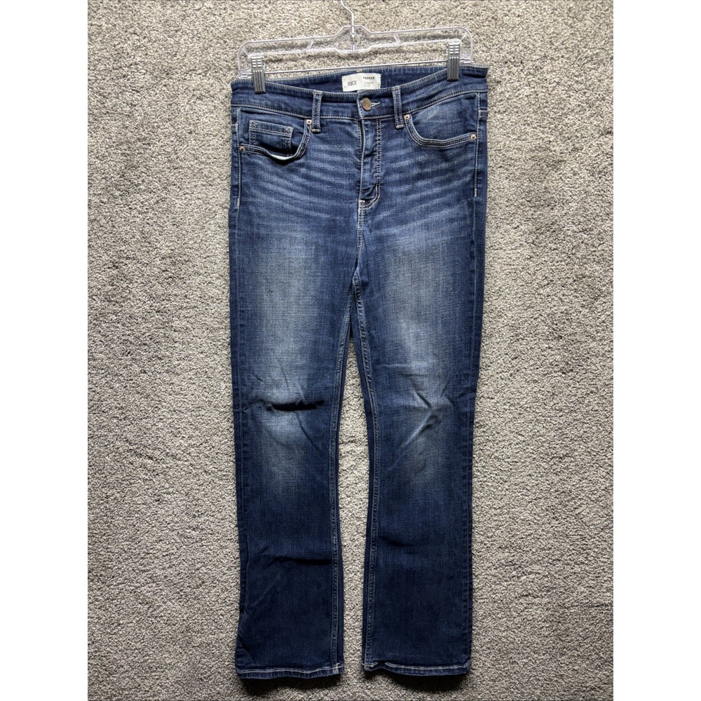 BKE Womens Jeans Size 27x31.5 (30x31.5 Meas) Parker HighRise Straight Blue Denim